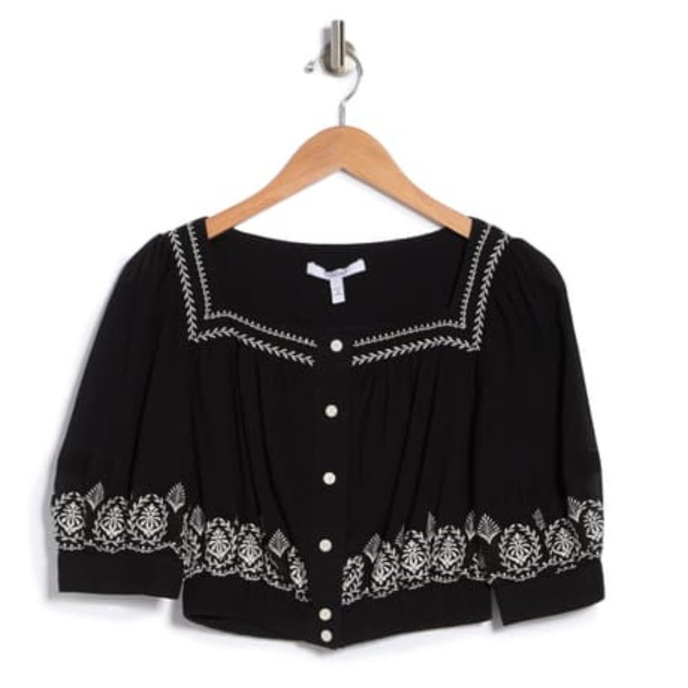 10 Crosby Derek Lam. Tama Embroidered Crop Top